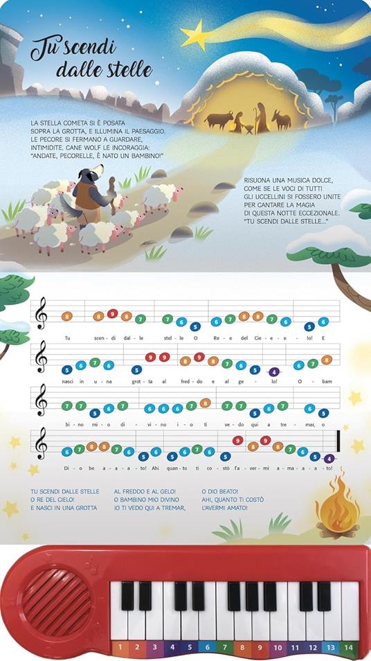 Il libro pianoforte di Natale. Con 8 famose canzoncine da leggere, cantare e suonare! Ediz. illustrata - Anna Casalis - 3