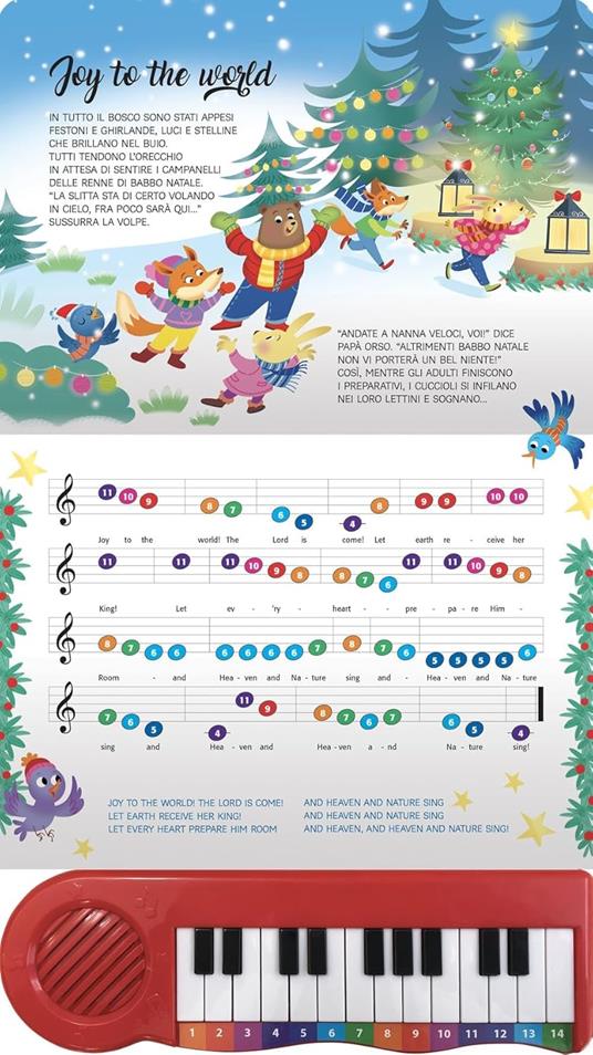 Il libro pianoforte di Natale. Con 8 famose canzoncine da leggere, cantare e suonare! Ediz. illustrata - Anna Casalis - 4