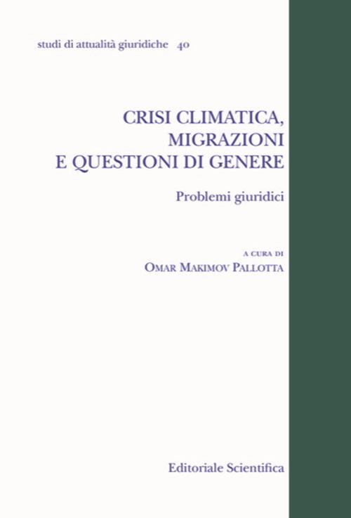 Crisi climatica, migrazioni e questioni di genere. Problemi giuridici - copertina