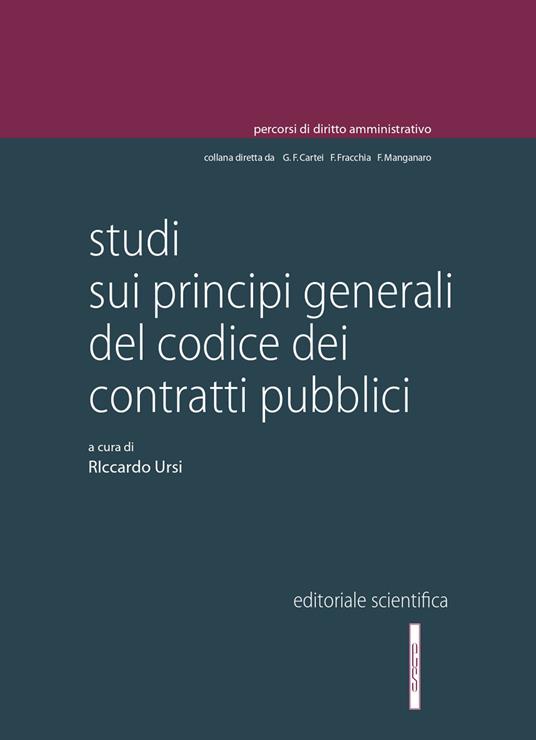 Studi sui principi generali del Codice dei contratti pubblici - copertina