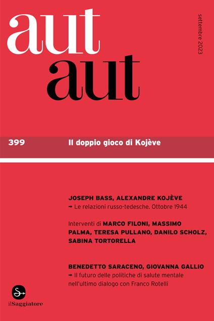 aut aut 399 - AA.VV.,Marco Filoni,Massimo Palma - ebook