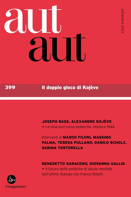 aut aut 399 - AA.VV.,Marco Filoni,Massimo Palma - ebook