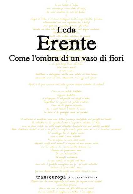 Come l'ombra di un vaso di fiori - Leda Erente - copertina