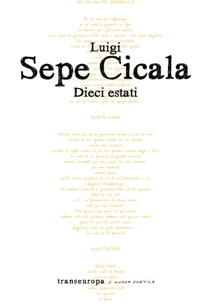 Dieci estati - Luigi Sepe Cicala - copertina
