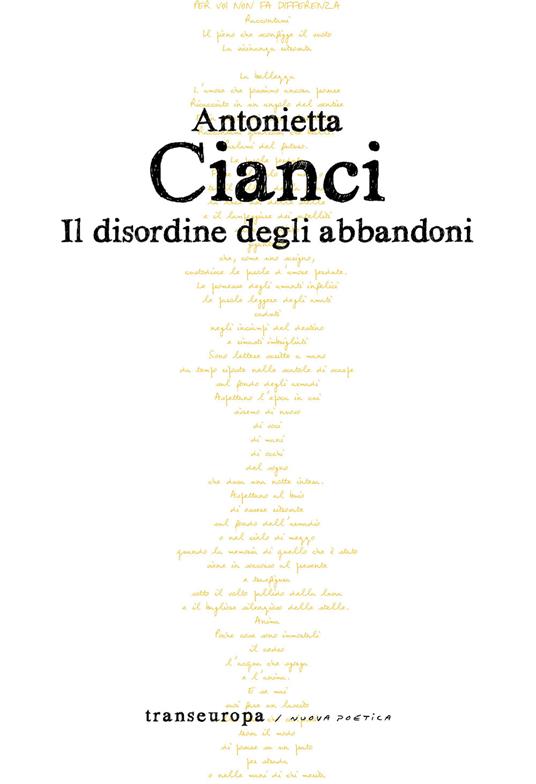 Il disordine degli abbandoni - Antonietta Cianci - copertina