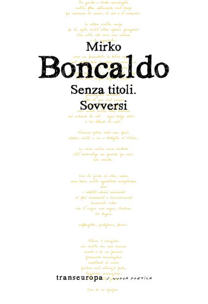 Senza titoli. Sovversi - Mirko Boncaldo - copertina