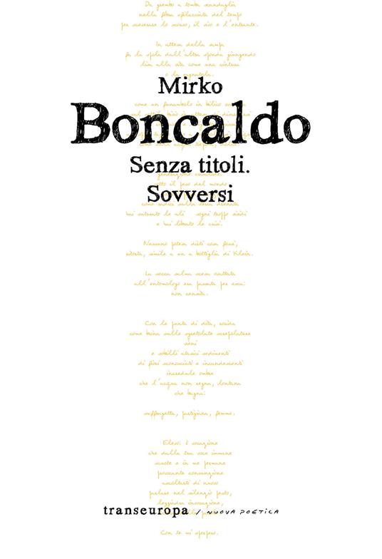 Senza titoli. Sovversi - Mirko Boncaldo - copertina
