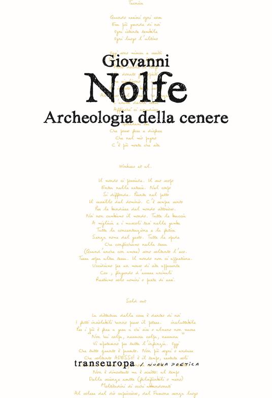 Archeologia della cenere - Giovanni Nolfe - copertina