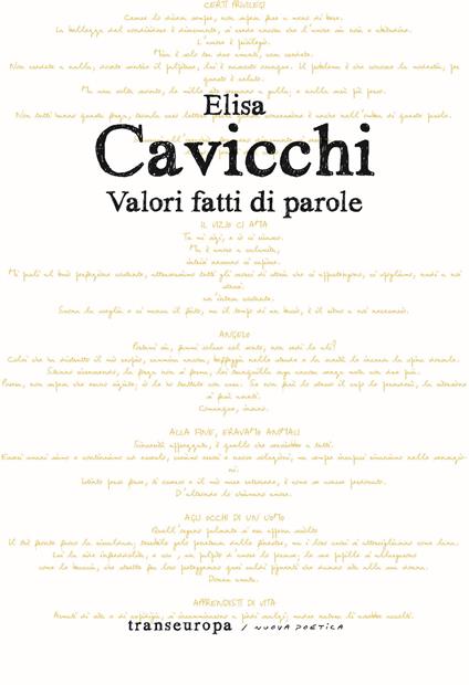 Valori fatti di parole - Elisa Cavicchi - copertina