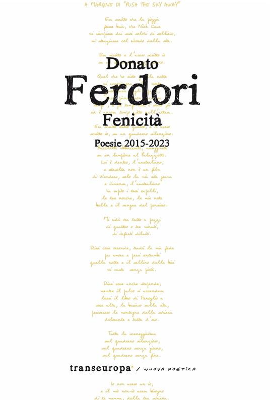 Fenicità. Poesie 2015-2023 - Donato Ferdori - copertina