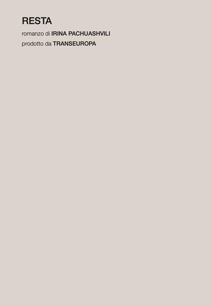 Resta - Irina Pachuashvili - copertina