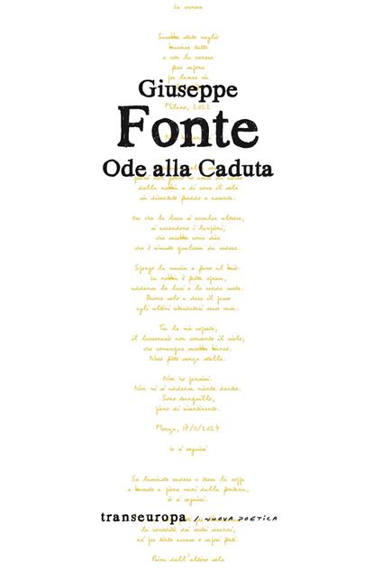 Ode alla caduta - Giuseppe Fonte - copertina