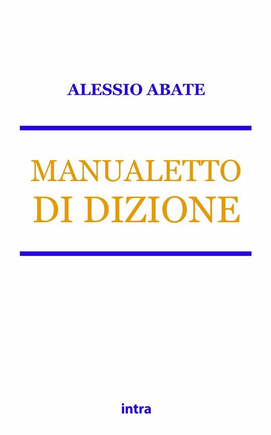 Manualetto di dizione - Alessio Abate - copertina