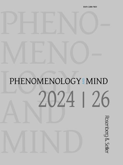 Phenomenology and mind. Ediz. inglese e tedesca (2024). Vol. 26 - copertina