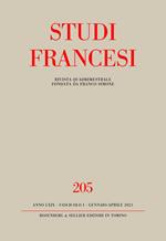 Studi francesi. Vol. 205