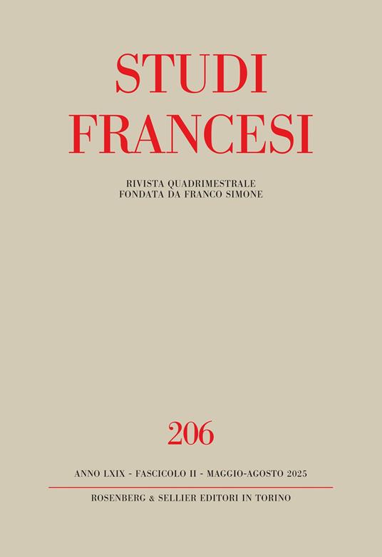 Studi francesi. Ediz. multilingue. Vol. 206: Reconstruire le passé: IA, philologie et imagerie au secours des manuscrits brûlés - copertina
