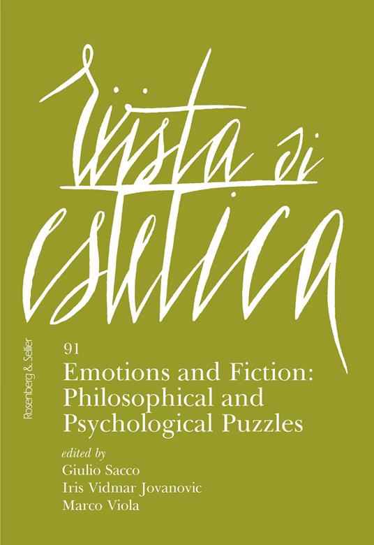 Rivista di estetica (2026). Vol. 91: Emotions and fiction: philosophical and psychological puzzles - copertina