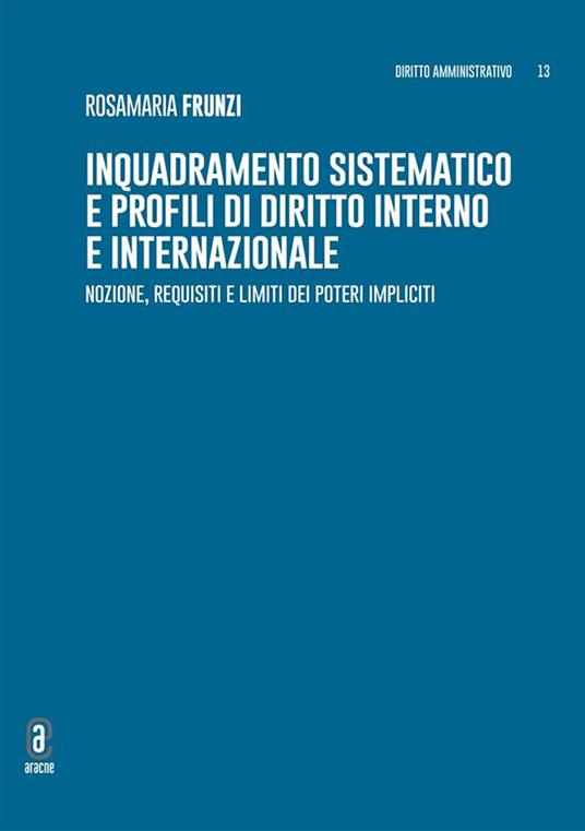Inquadramento sistematico e profili di diritto interno e internazionale. Nozione, requisiti e limiti dei poteri impliciti - Rosamaria Frunzi - ebook