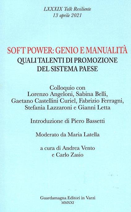 Soft power genio e manualità. Quali talenti di promozione del sistema Paese - copertina