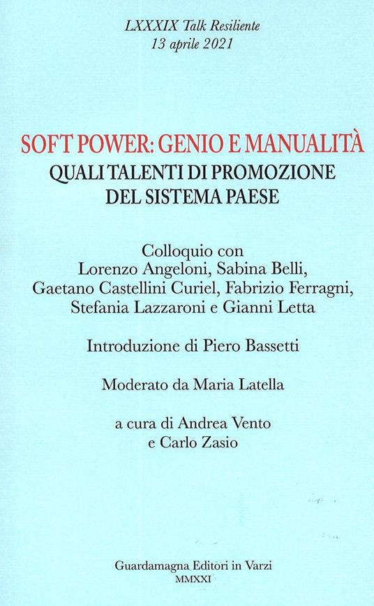 Soft power genio e manualità. Quali talenti di promozione del sistema Paese - copertina