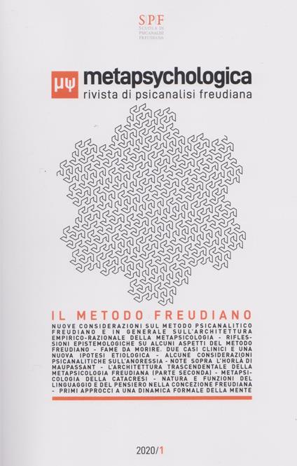 Metapsychologica. Rivista di psicanalisi freudiana (2020). Vol. 1: Il metodo freudiano - copertina