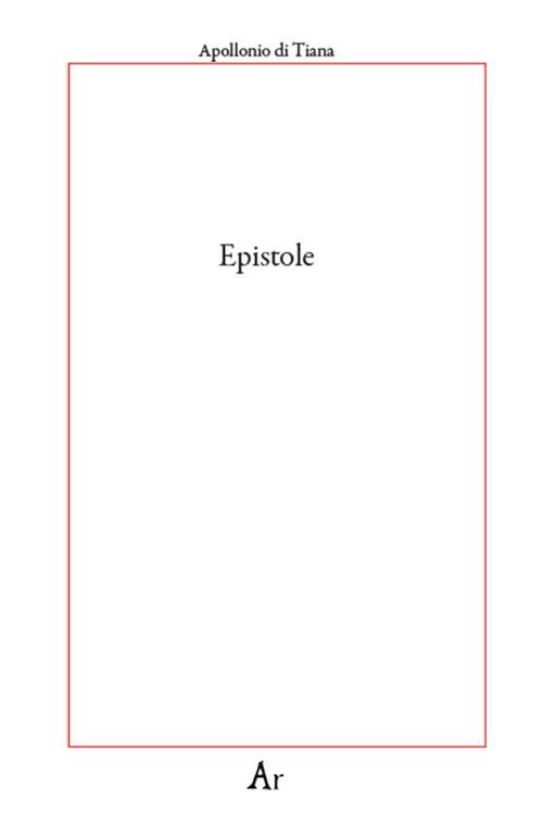 Epistole - Apollonio di Tiana - copertina