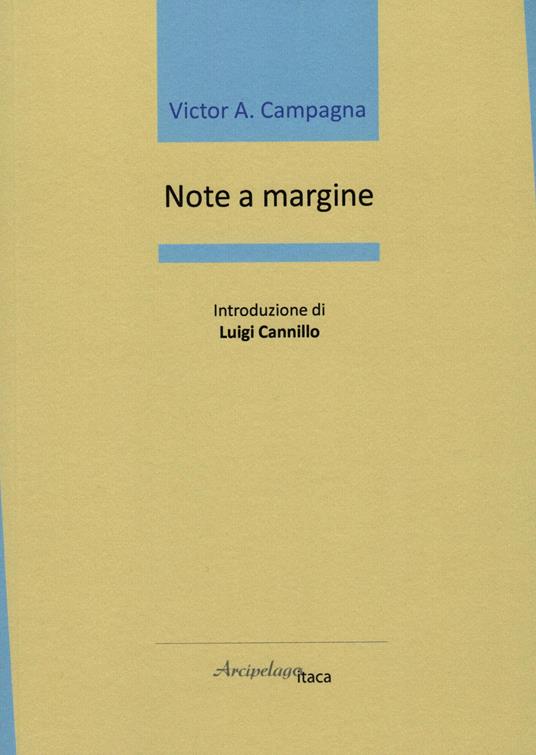 Note a margine - Victor A. Campagna - copertina
