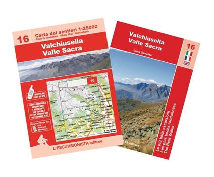 Valchiusella, Valle Sacra. Carta dei sentieri 1:25.000. Con guida Le più belle escursioni. Ediz. multilingue - Luca Zavatta - copertina