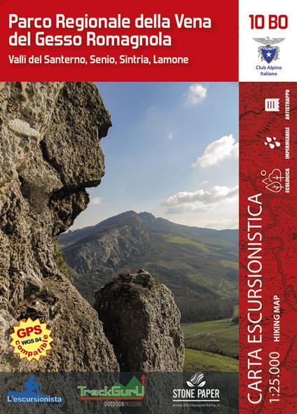 Parco regionale della Vena del Gesso romagnola. Valli del Santerno, Senio, Sintria, Lamone. Con carta 1:25.000 - copertina