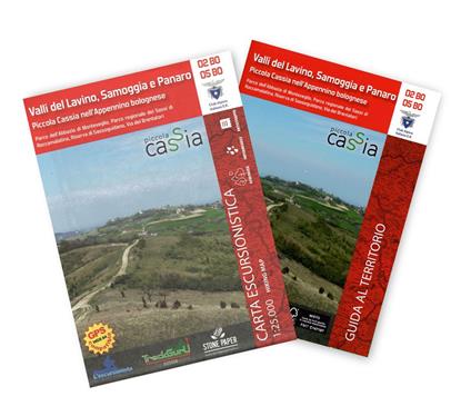 Valli del Lavino, Samoggia e Panaro. Carta dei sentieri 1:25000. Con guida al territorio. Con Carta geografica ripiegata - copertina