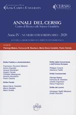 Annali del Cersig. Anno IV. Numero straordinario. Atti del laboratorio sul diritto dell'emergenza (2020)