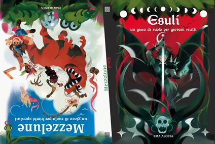Esuli e mezzelune. Un gioco di ruolo per giovani reietti e Un gioco di ruolo per bimbi sperduti. Con Mazzo di 90 carte personalizzate - Ema Acosta - copertina