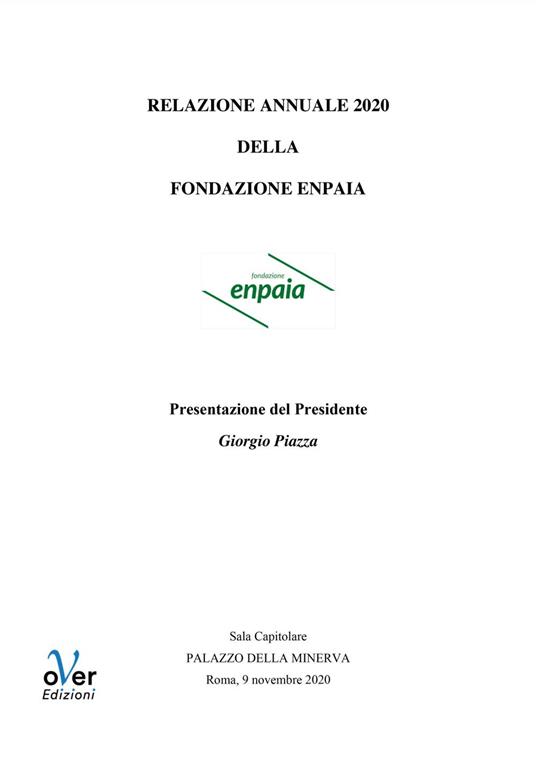 Relazione annuale 2020 della fondazione Enpaia - Enpaia - ebook