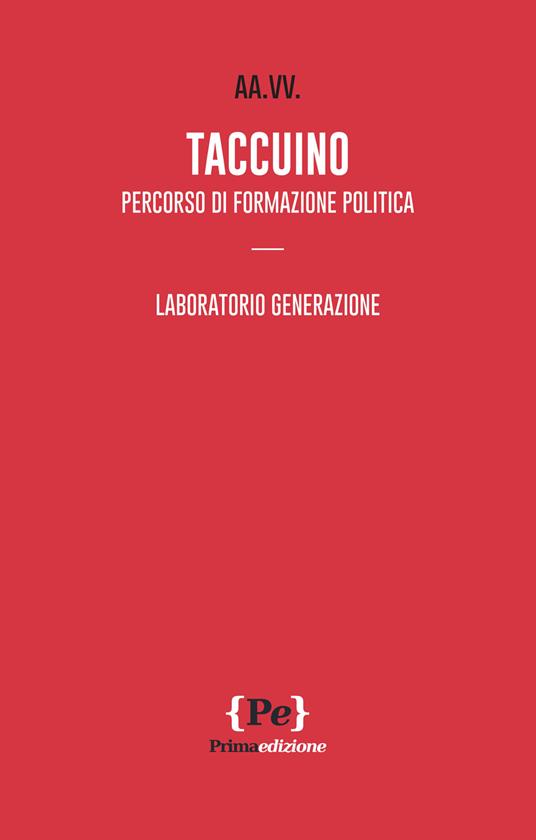 Taccuino. Percorso di formazione politica. Laboratorio generazione - copertina