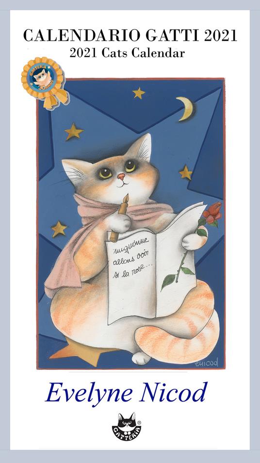 Gatti. Calendario 2021 - Evelyne Nicod - copertina