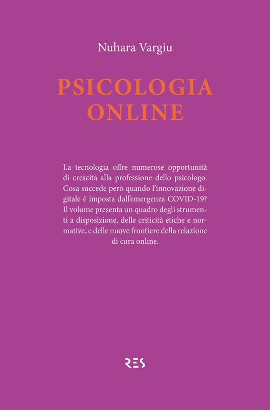 Psicologia online. Un'opportunità d'innovazione - Nuhara Vargiu - copertina