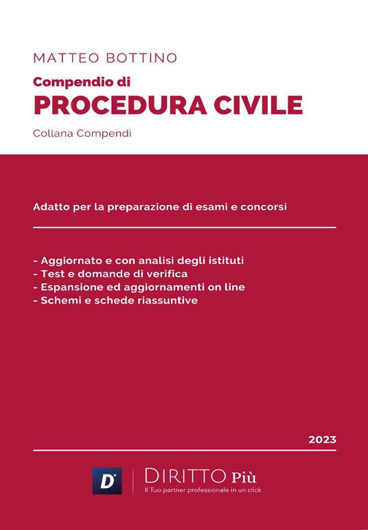 Compendio di diritto processuale civile. Con QR-Code - Matteo Bottino - copertina