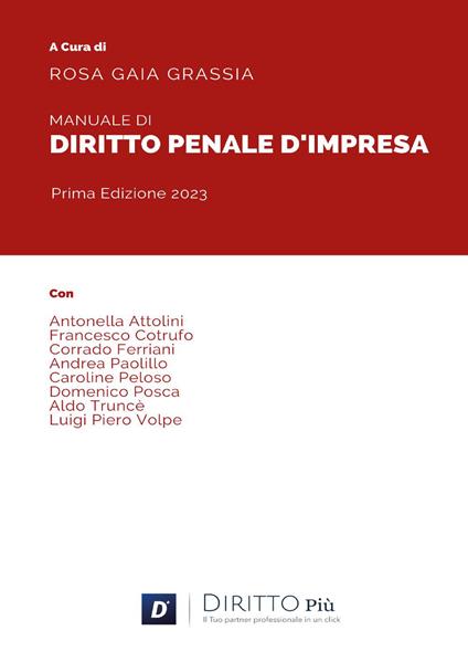Manuale di diritto penale d'impresa - Rosa Gaia Grassia - copertina