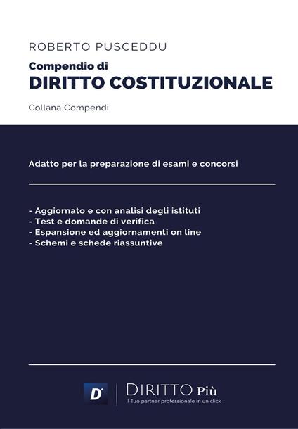 Compendio di diritto costituzionale - Roberto Pusceddu - copertina
