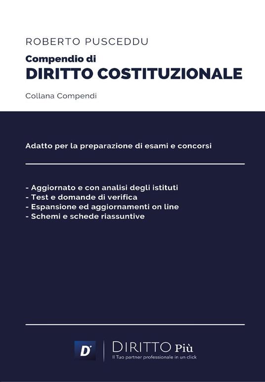 Compendio di diritto costituzionale - Roberto Pusceddu - copertina