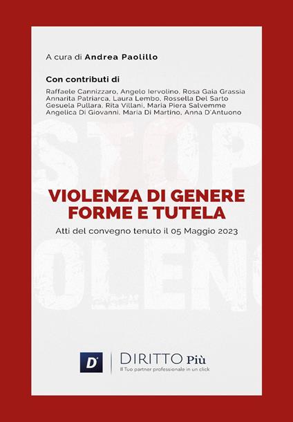 Violenza di genere: forme e tutela. Atti del convegno (Castellammare di Stabia, 5 maggio 2023) - Andrea Paolillo - copertina