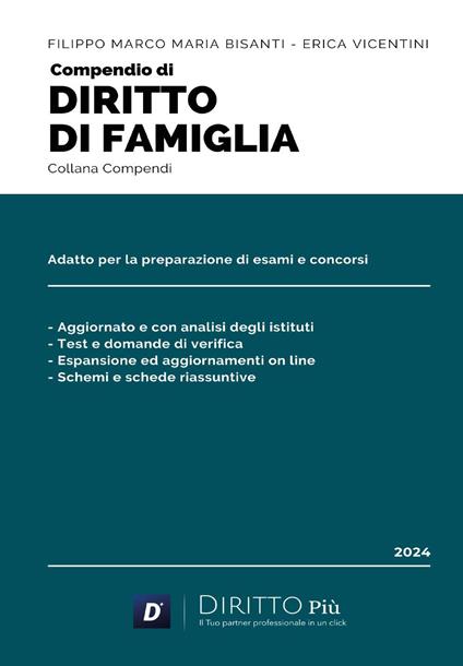 Compendio di diritto di famiglia - Filippo Marco Maria Bisanti,Erica Vicentini - copertina