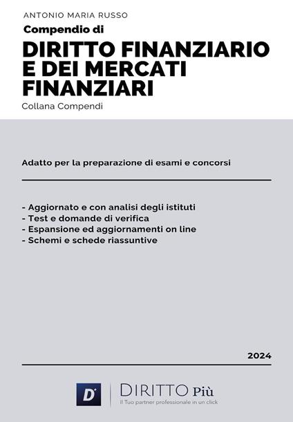 Compendio di diritto finanziario e dei mercati finanziari - Antonio Maria Russo - copertina