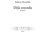 Déjà entendu. For piano. Partitura
