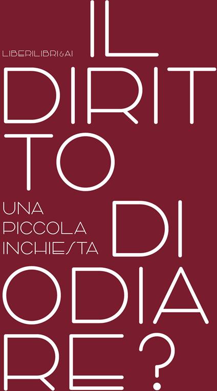 Il diritto di odiare? Una piccola inchiesta - copertina
