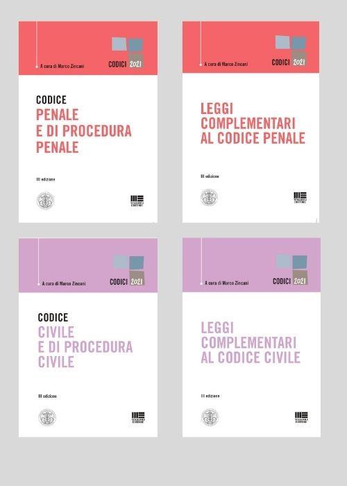 Kit codici Esame Avvocato 2021: Codice Civile e procedura civile-Leggi complementari al codice di civile-Codice penale e procedura penale-Leggi complementari al codice penale - copertina