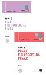 Kit codice penale e di procedura penale e codice civile e di procedura civile
