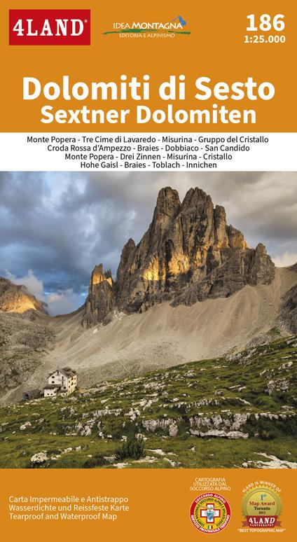 Dolomiti di Sesto. Sextner Dolomiten 1:25.000 - 4LAND Srl - copertina