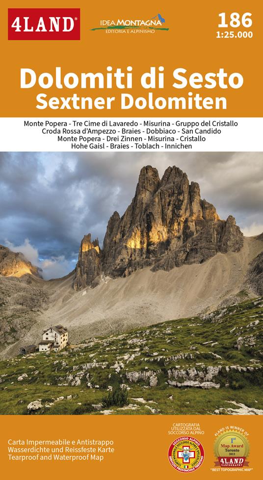 Dolomiti di Sesto. Sextner Dolomiten 1:25.000 - 4LAND Srl - copertina