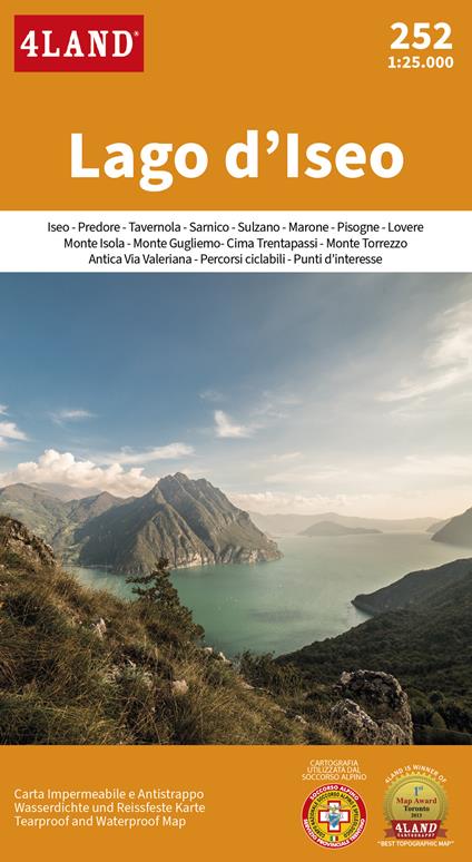 Lago d'Iseo 1:25.000 - 4LAND Srl - copertina